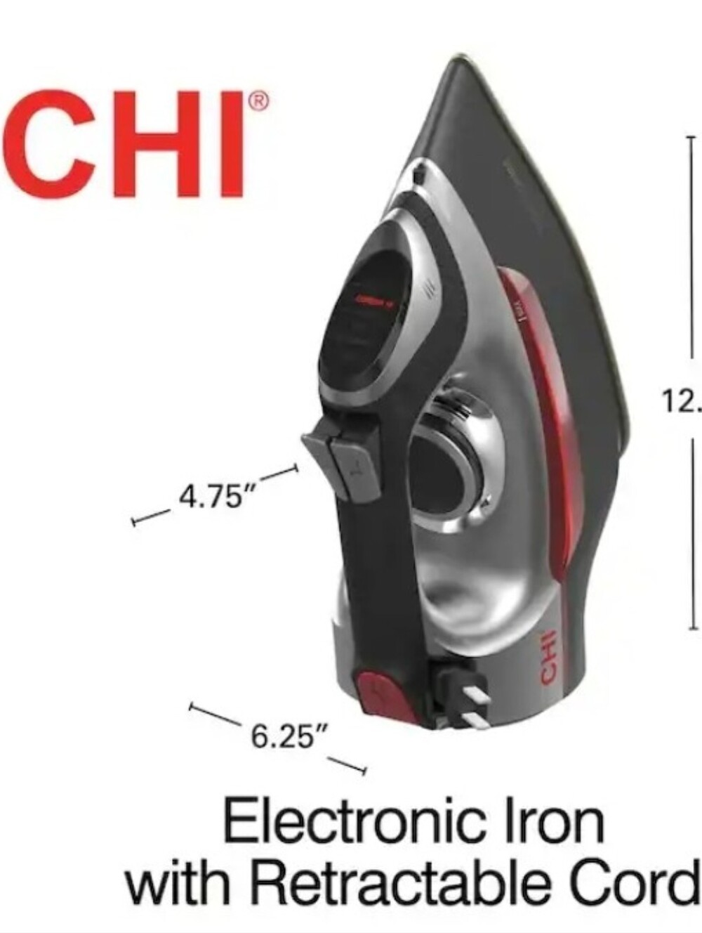 CHI Titanium Infuse Ceramic Steam Iron With Retractable Cord